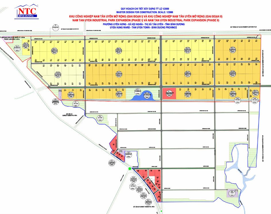 Bản đồ quy hoạch Khu Công Nghiệp Nam Tân Uyên