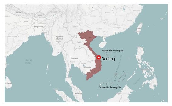 Vị Trí đà Nẵng ở đông Nam á